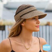 RIGON | Cosmopolitan Ladies Visor - Black/Tan