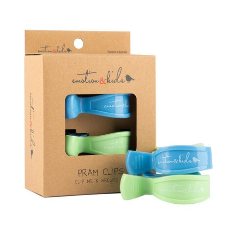 Emotion &amp; KIds | Sea Blue &amp; Green Pram Clips - 2 Pack