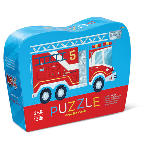 CROCODILE CREEK | Mini Puzzle 12 Pc - Fire Truck