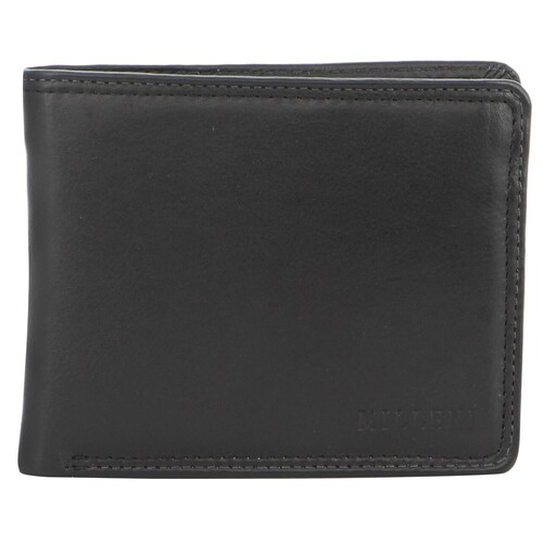 MILLENI | Mens Leather Tab Wallet - Black