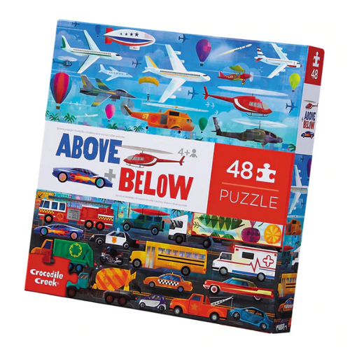 CROCODILE CREEK | Above & Below Puzzle 48pc - Things That Go