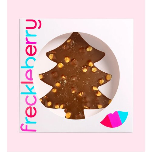 Freckleberry Chocolate Factory | Christmas Giant Hazelnut, Caramel and Sea Salt Milk Chocolate Christmas Tree