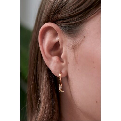 ESTELLA BARTLETT I Cowboy Boot Hoop Earrings