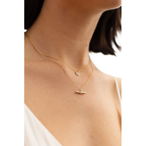 ESTELLA BARTLETT I Estella Bartlett Gold Plated T-Bar Necklace