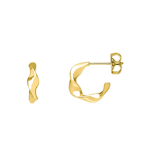 Estella Bartlett |  Twist Hoop Gold Earrings