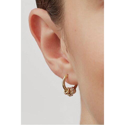 Estella Bartlett |Triple Disc CZ Hoop Earrings