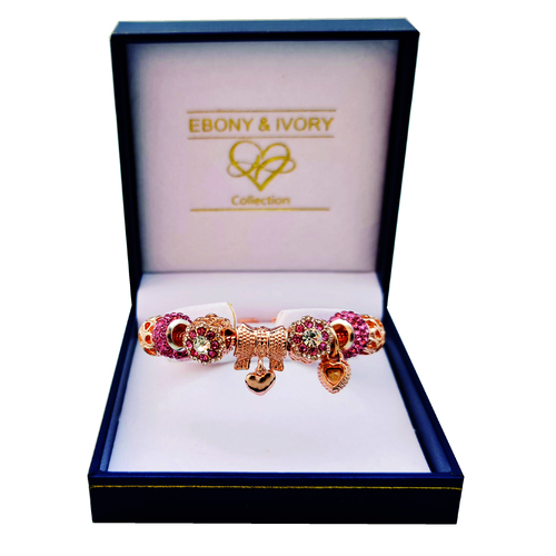 MARY T DESIGNS | Rose Gold Charm Bracelet