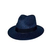 EVOKE | Phoenix Panamate Unisex Fedora - Navy