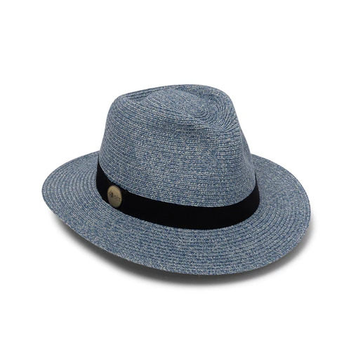 EVOKE | Reef Panamate Unisex Fedora - Mixed Blue
