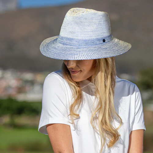 EVOKE | Maddi Ladies Fedora - Mixed Seafoam