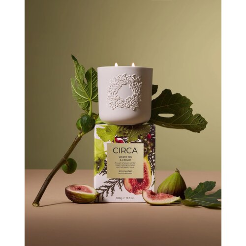White Fig &amp; Cedar Soy Candle 300g