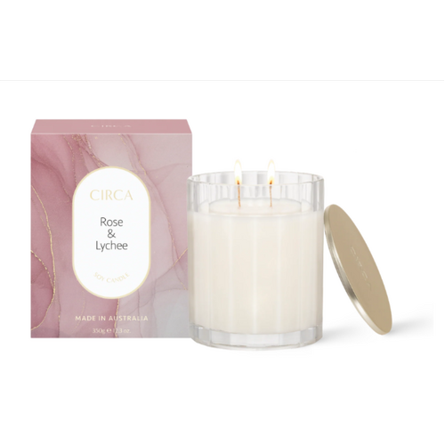 CIRCA | Rose &amp; Lychee Scented Soy Candle 350g