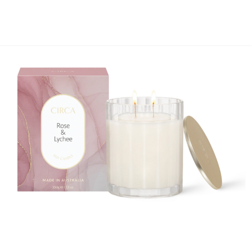 CIRCA | Rose & Lychee Scented Soy Candle 350g