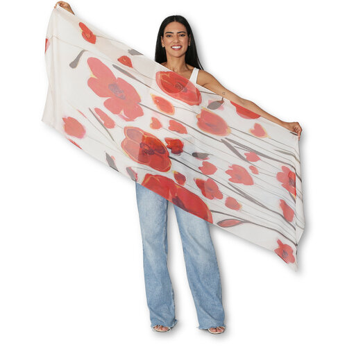 The Artist Label Scarf - Anzac Poppies