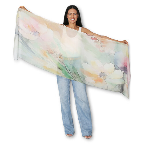 The Artist Label Scarf Cottage Garden