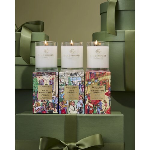 GLASSHOUSE | Christmas Trio – 3 x 60g Triple Scented Soy Candles