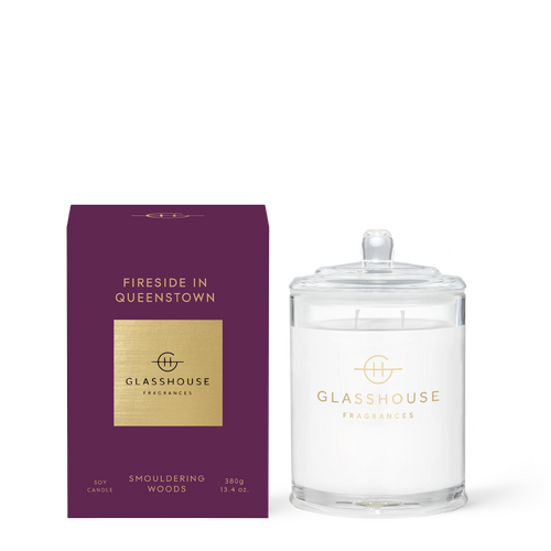 GLASSHOUSE | Scented Candle - Fireside in Queenstown -Smouldering Woods