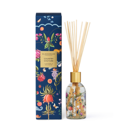Glasshouse l 250mL Fragrance Diffuser -Country Couture - Cashmere &amp; Nectarine