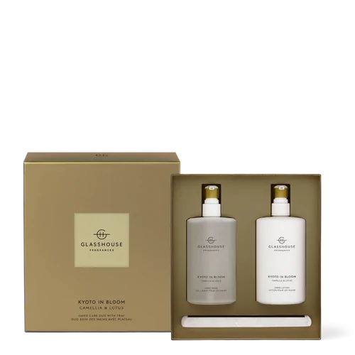 Glasshouse I Hand Care Duo With Tray - Kyoto | Camellia &amp; Lotus