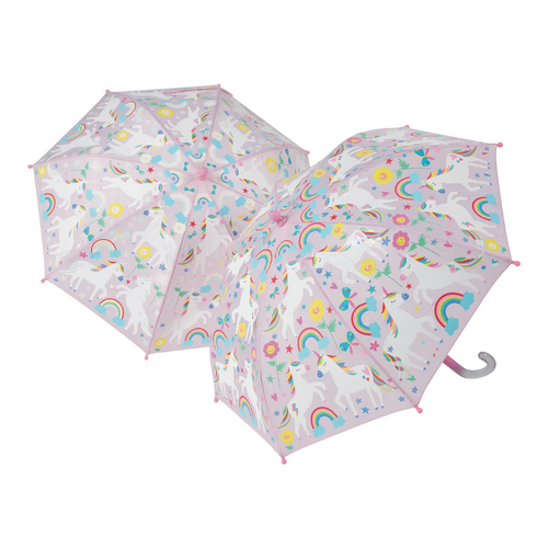 Floss &amp; Rock | Colour Changing Umbrella - Rainbow Unicorn