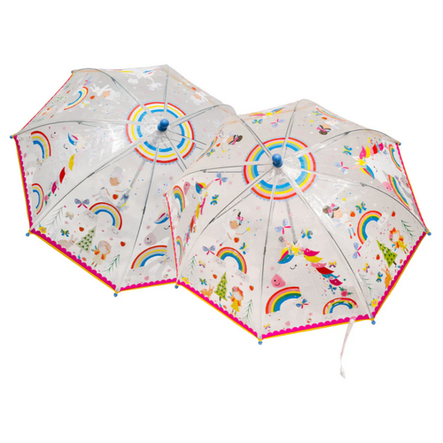 Floss &amp; Rock | Colour Changing Umbrella - Rainbow Fairy Transparent