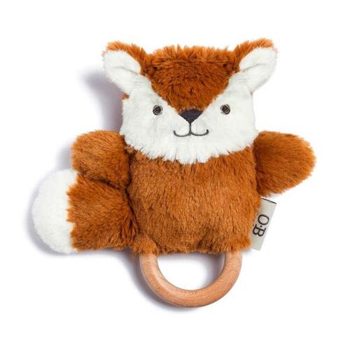 OB DESIGNS | Wooden Teething Rattle - Frankie Fox