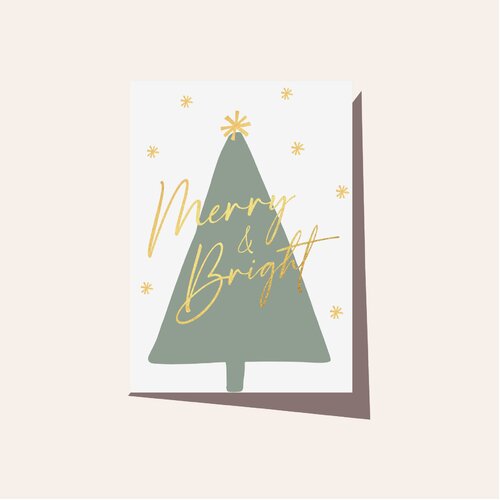 ELM PAPER | Card - Christmas Merry &amp; Bright Tree