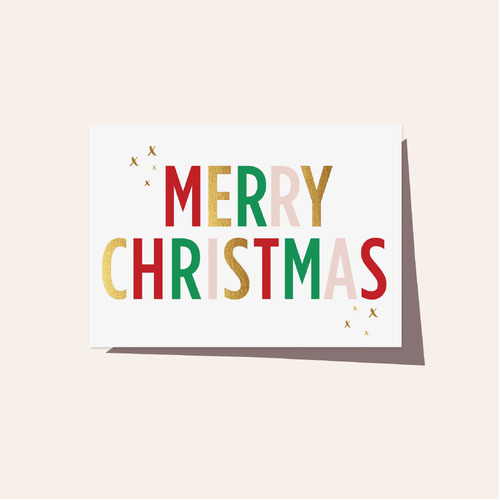 ELM PAPER | Card - Merry Christmas Colour