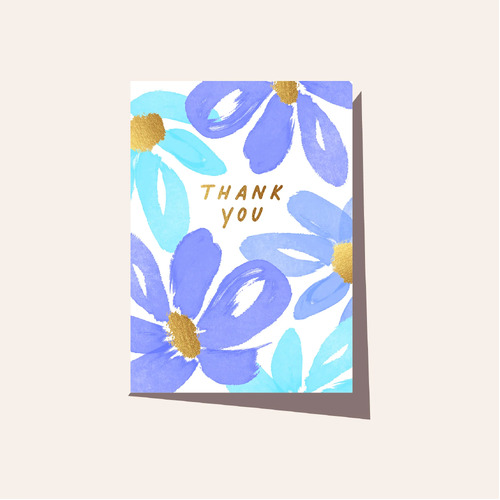 ELM PAPER | Card - Thank You - Brushy Seaflower