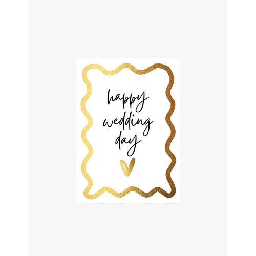 ELM Paper - Wavy Wedding Day -Blank Card