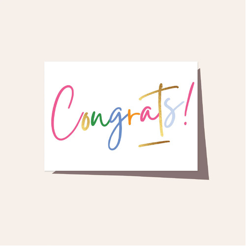 ELM PAPER | Card - Congrats Script