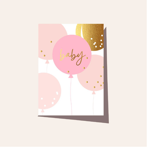 ELM PAPER | Card - Baby Balloon - Pink