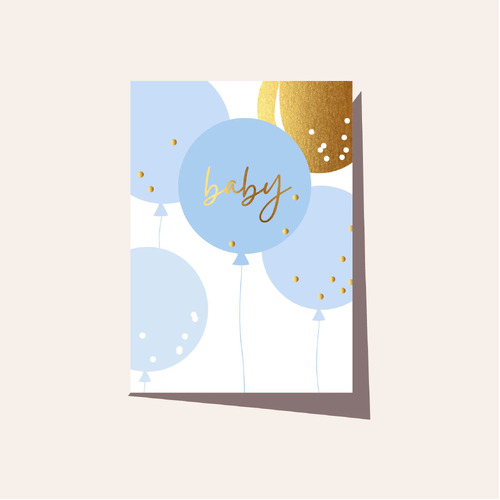 ELM PAPER | Card - Baby Balloon - Blue