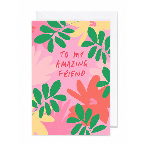 ELM PAPER I FLORAL AMAZING FRIEND-BLANK CARD
