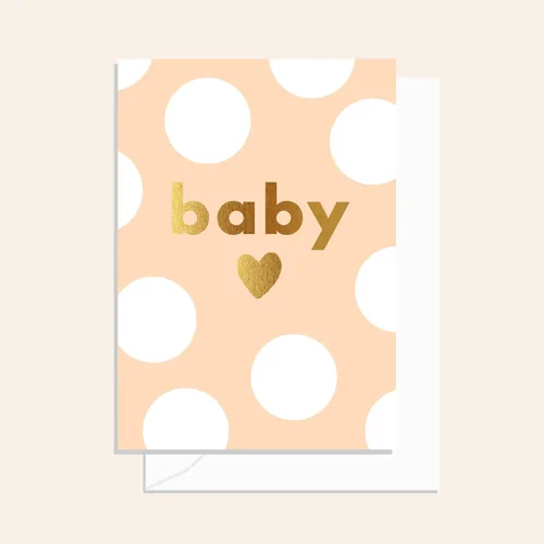 ELM PAPER I Spots Baby Sand - Blank Card
