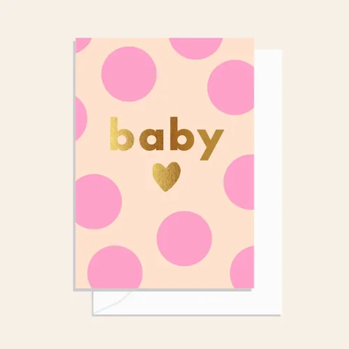 ELM PAPER I Spots Baby Pink - Blank Card