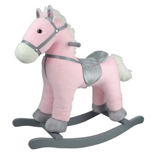 RockMe | Pink Rocking Horse with Sound | Plush Ride-On Toy 18m+