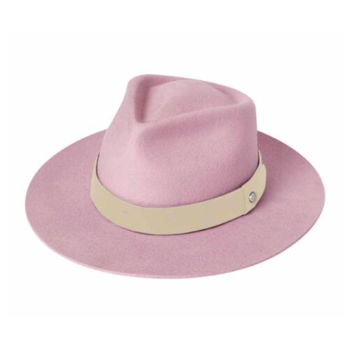 KOORINGAL | Cara Ladies Wide Brim Fedora - Dusty Pink