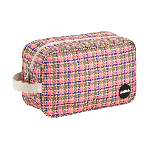 Travel Bag Pink Houndstooth