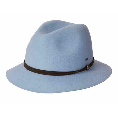 KOORINGAL | Matilda Ladies Mid Brim Wool Hat - Faded Denim Blue