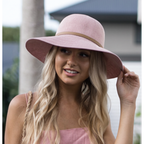 KOORINGAL | Leslie Ladies Wide Brim Hat - Blush