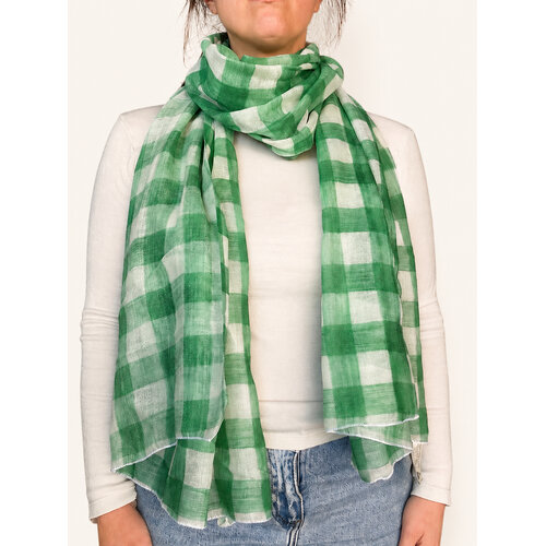 Koton Kraft | Green Gingham - 100% Wool Scarf