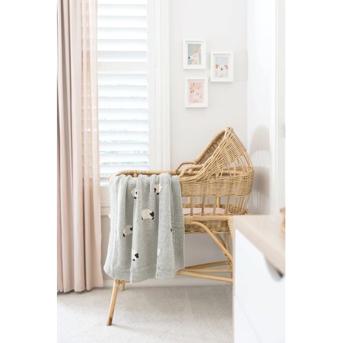 Baa Baa Baby Blanket Grey