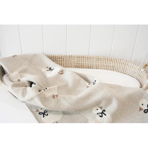 Alimrose Cotton Duck Baby Blanket - Natural