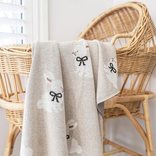 Alimrose – Baby Bunny Blanket: Natural
