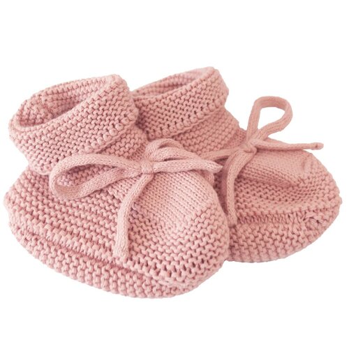 Alimrose | Knit Baby Booties Pink 0-6mth