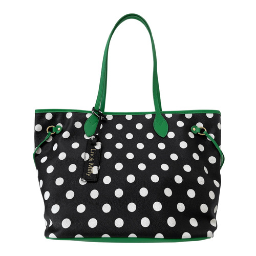 LIV & MILLY | Celeste Tote - Black & Green