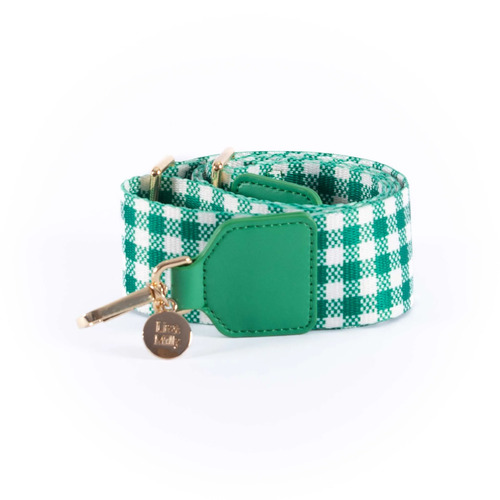 LIV &amp; MILLY | Guitar Strap - Green &amp; White Gingham