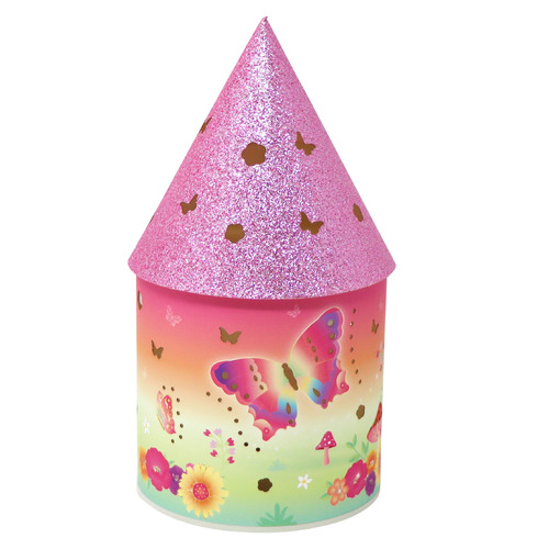 PINK POPPY | Rainbow Butterfly Colour Changing Glitter Night Light