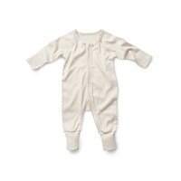 FIBRE FOR GOOD | Long Sleeve Zip Romper - Natural White